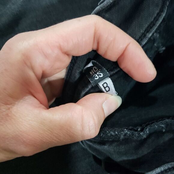 Gap inner cozy leggings destructed black size 14 32R skinny jeans - Picture 7 of 10